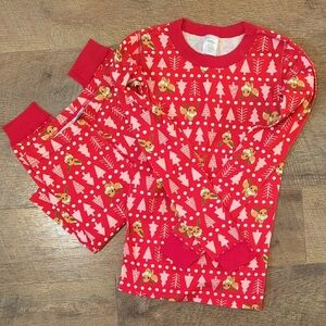 Hanna Andersson Red Reindeer Kids Pajama Set